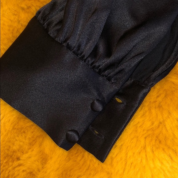 A.L.C. One Shoulder Long Sleeve Silk Top SZ 4 - Picture 2 of 4